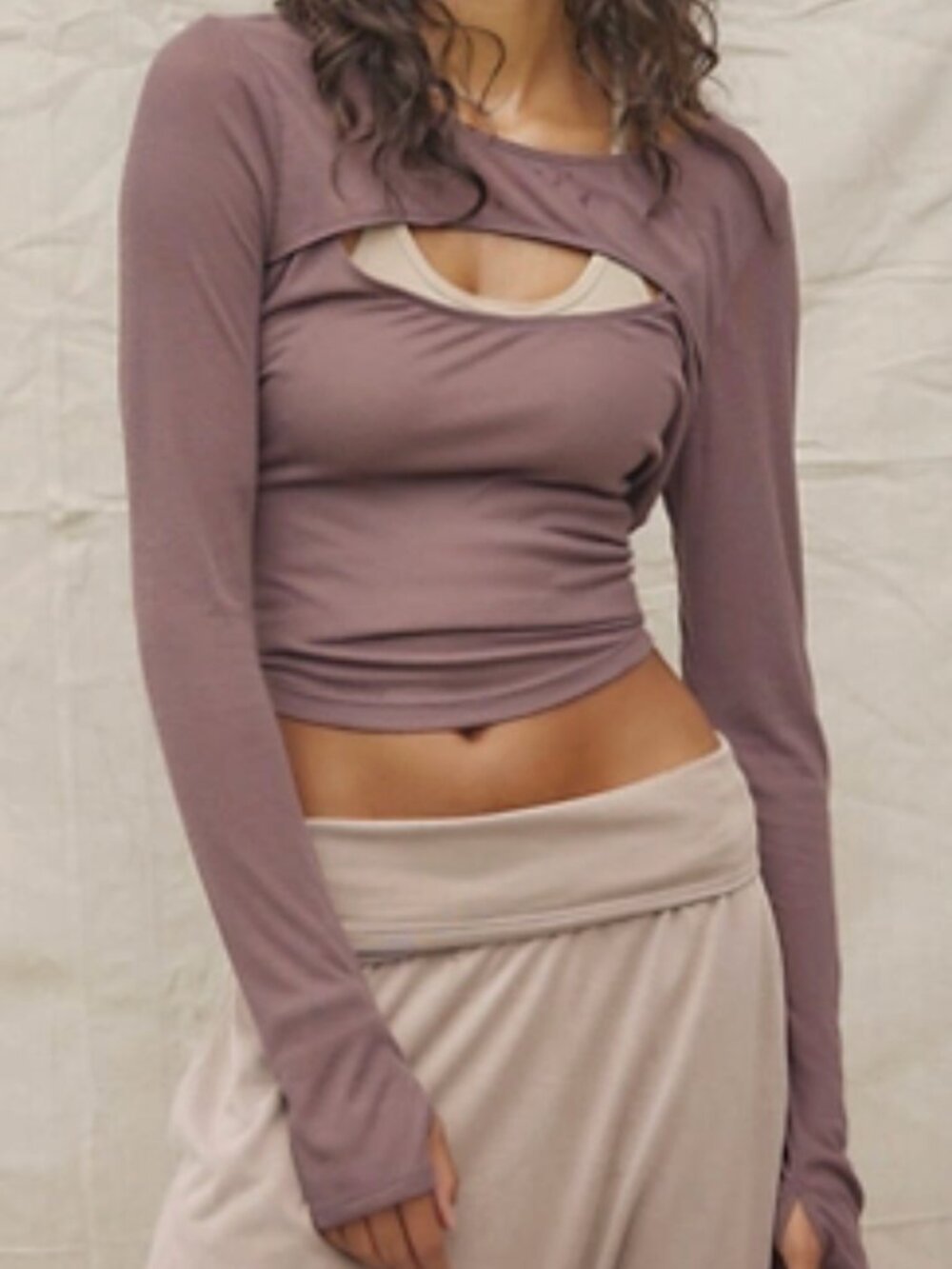 Free People Movement Second Wind Layer XS Athletic Long Sleeve Thumbhole NWOT